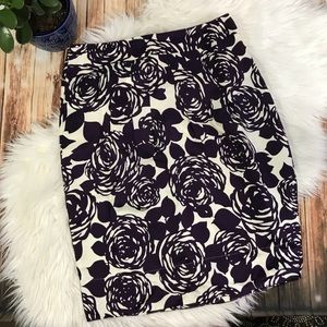 Boden Silk Pencil Skirt Size 6